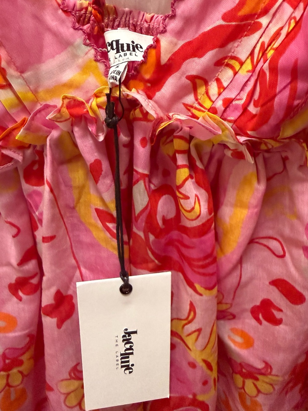 JACQUE THE LABEL Pink Floral Mini Dress – Size S – NWT - Picture 4 of 5